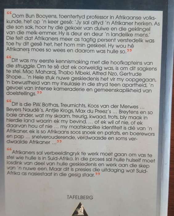 Van Zyl Slabbert: Afrikaner Afrikaan